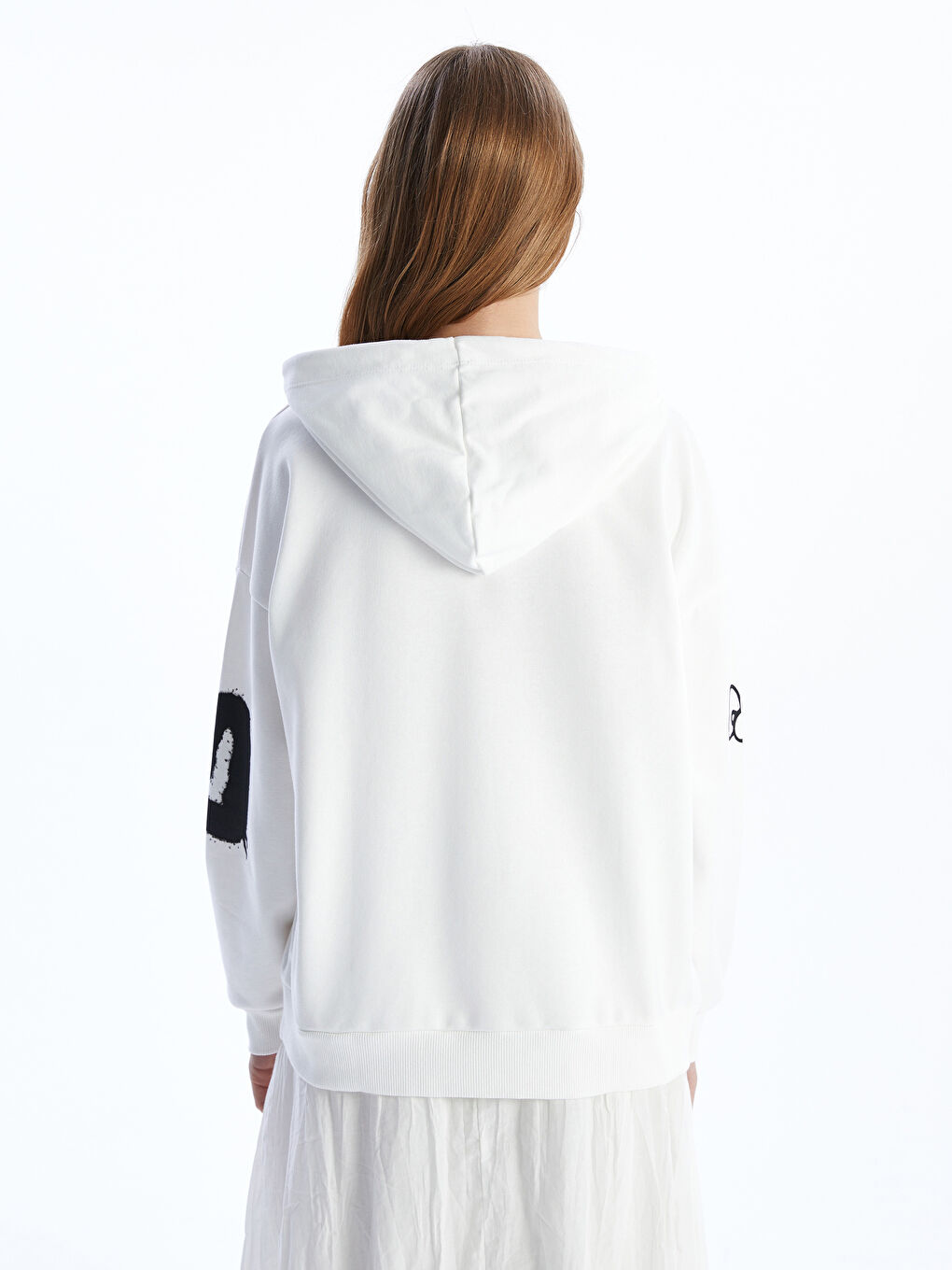 Woman ECRU Hoodie -S5N433Z8-R9J