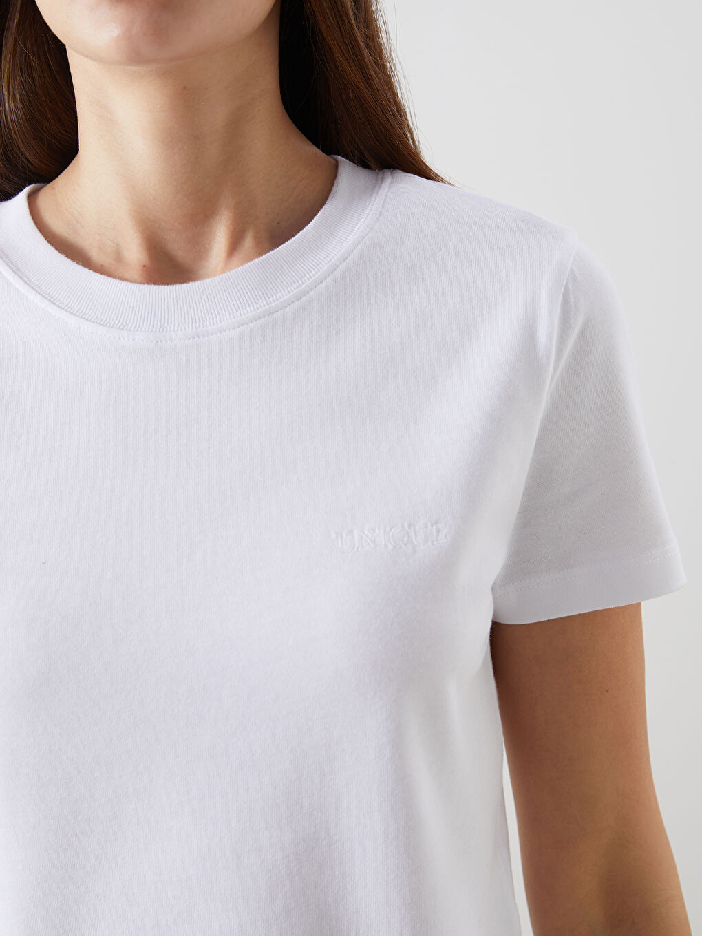 Crew Neck Embroidered Women's T-Shirt -S5N446Z8-Q6K
