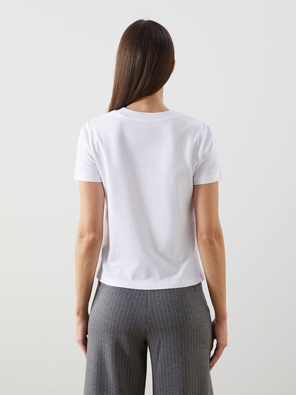 Crew Neck Embroidered Women's T-Shirt -S5N446Z8-Q6K