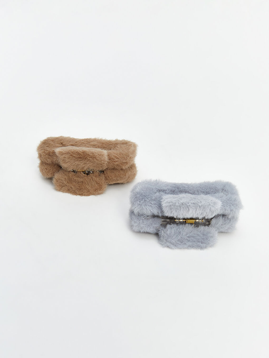 Karışık Pelüş Kadın Mandal Toka Seti 2'li-2