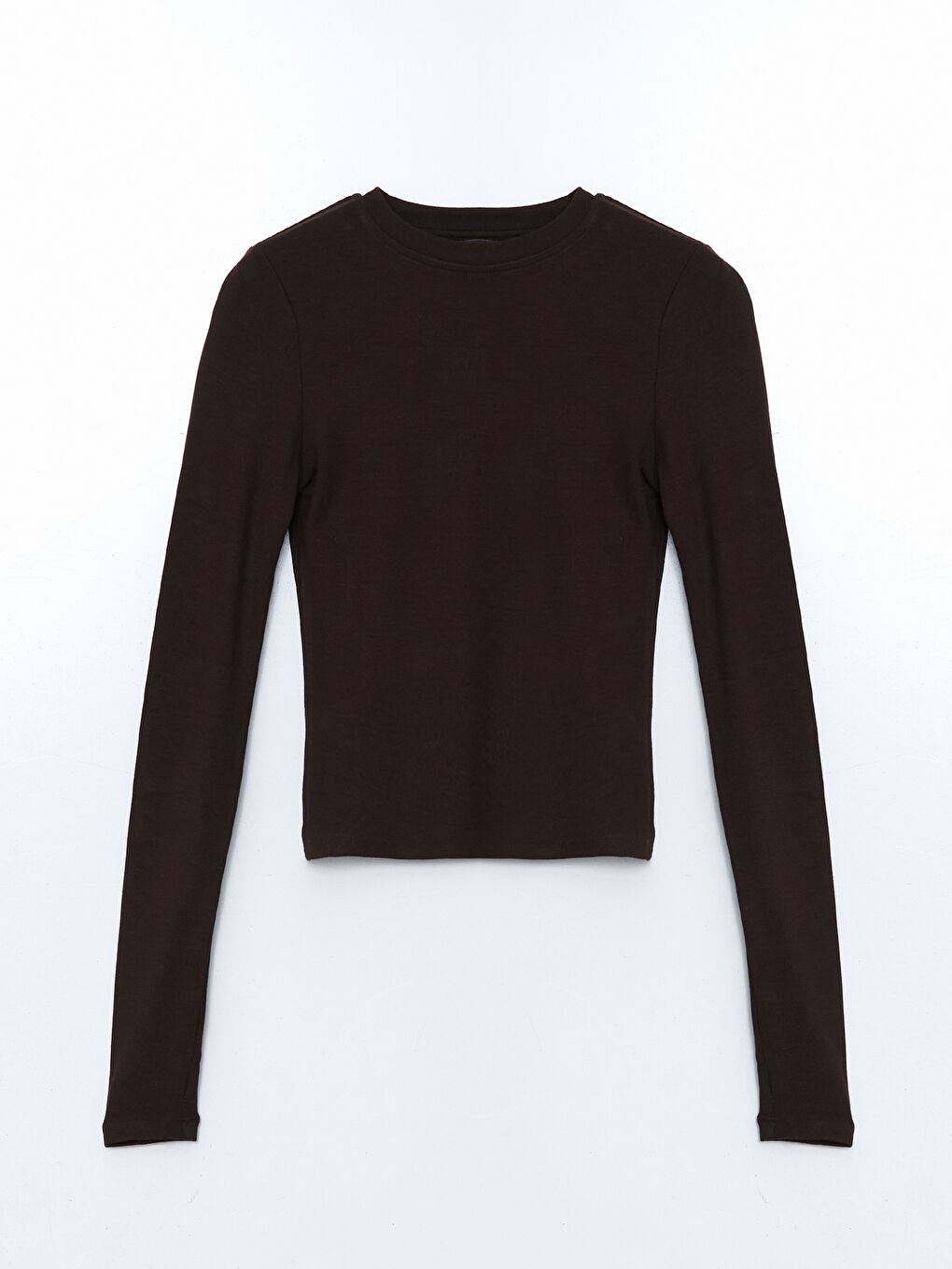 Kahverengi Bisiklet Yaka Kadın Body-4