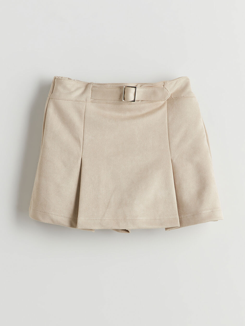 Elastic Waist Suede Girls Skirt Shorts -S5N469Z4-F0B