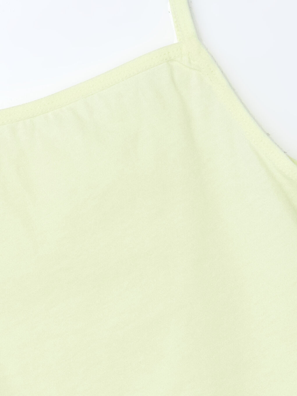 Sarı Kare Yaka İp Askılı Kız Çocuk Atlet  
-1