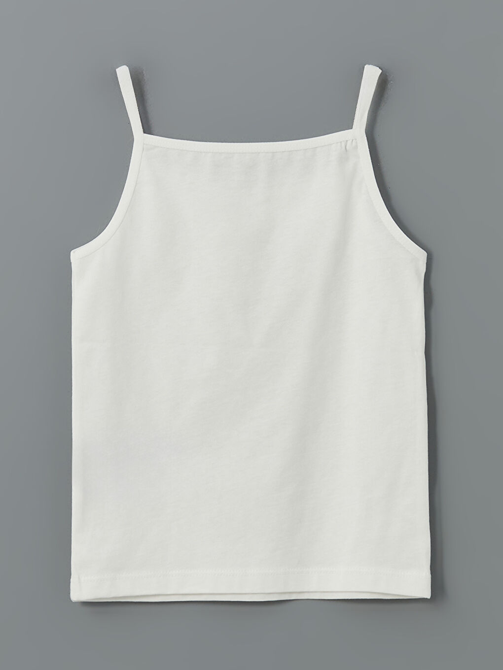 Ekru Kare Yaka Kız Çocuk Atlet 2'li-4