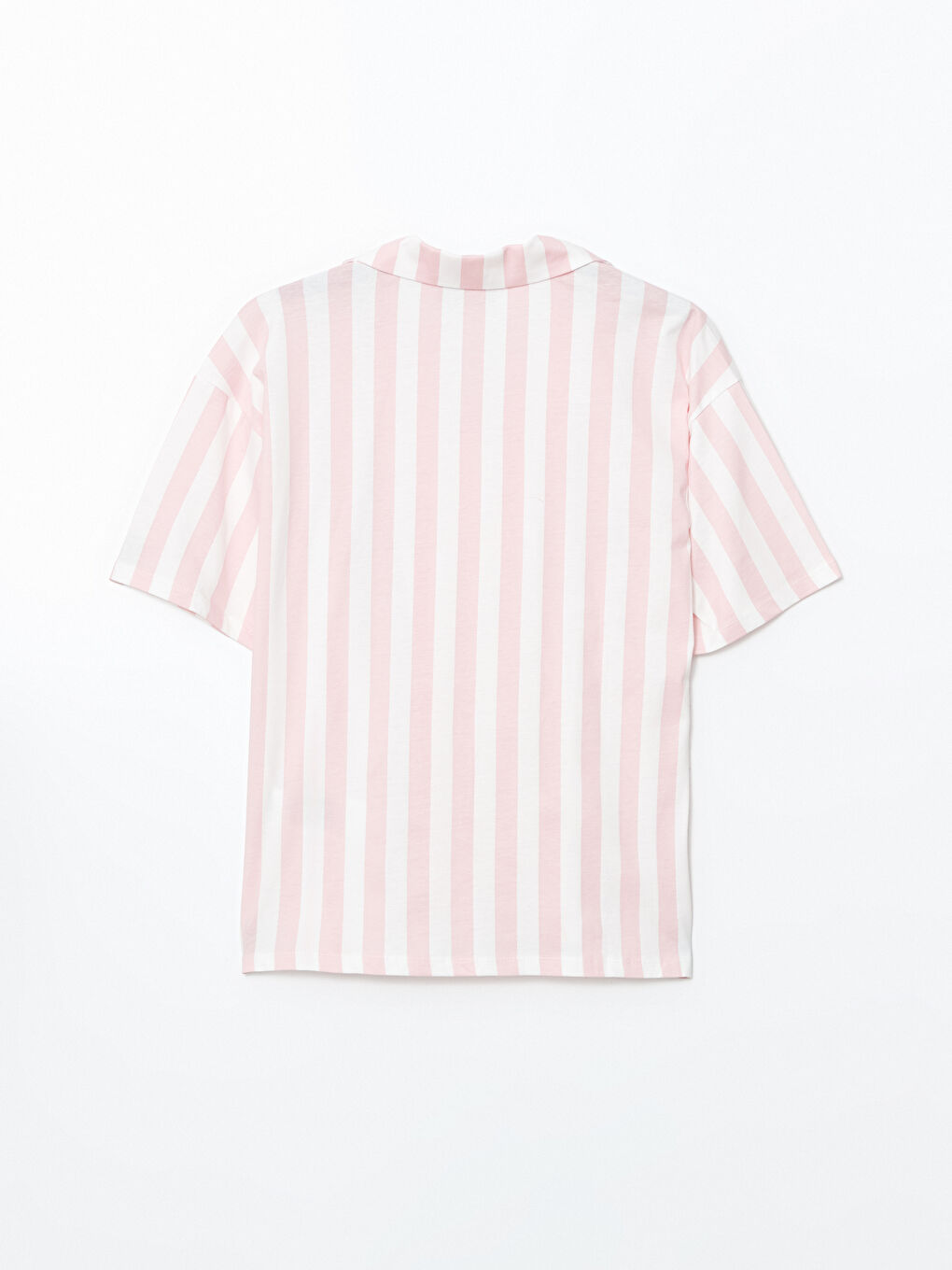 Ekru Gömlek Yaka Ayıcık Baskılı Kadın Pijama Üstü-1