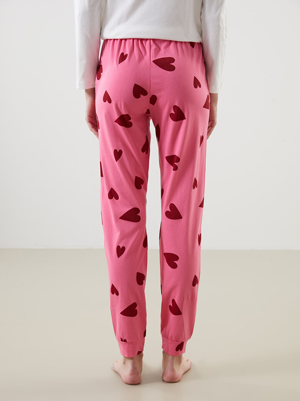 LC Waikiki Elasticated Waist Patterned Women's Jogger Pyjama Bottoms -S5N559Z8-LT4