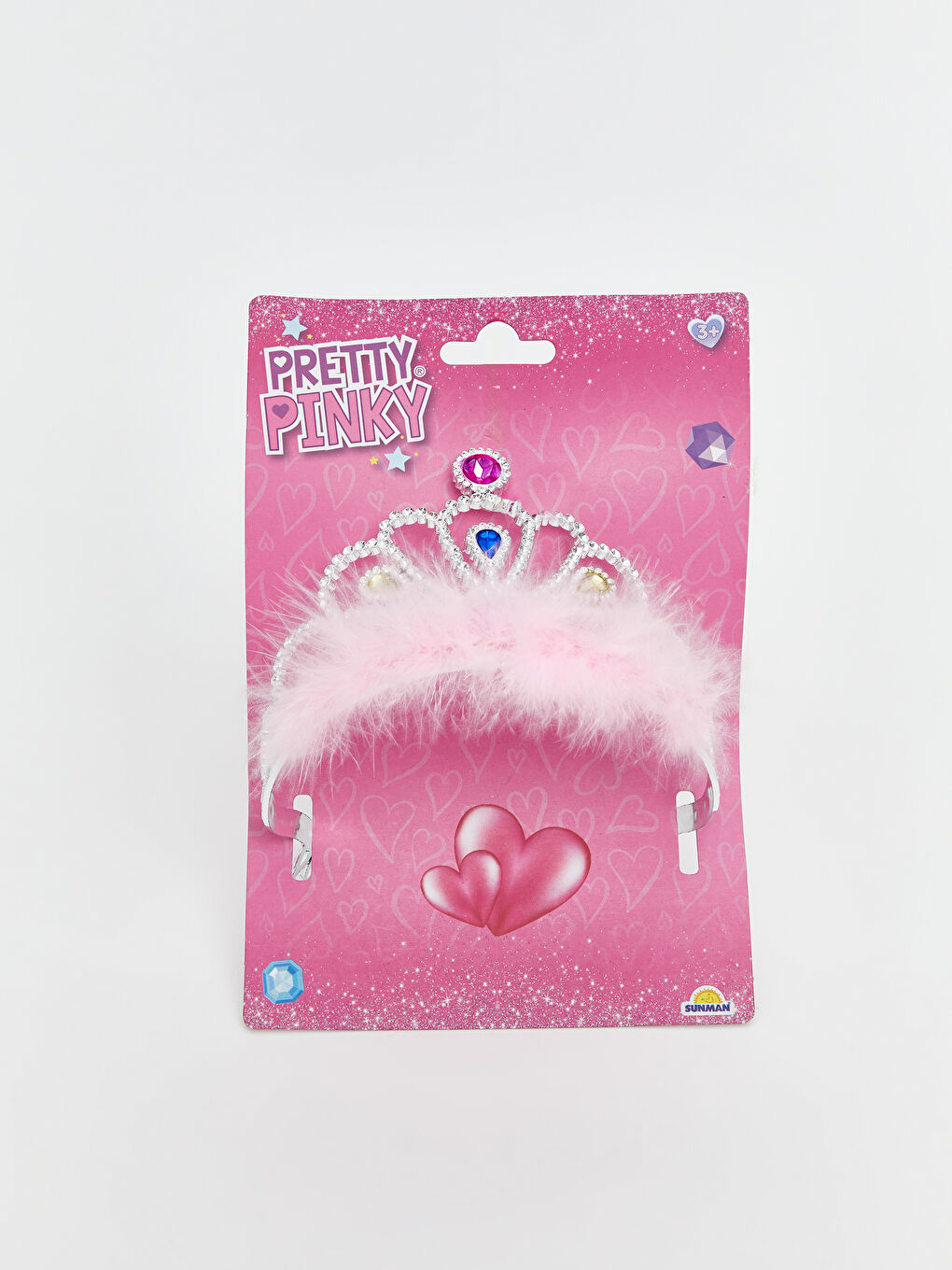 Karışık Pelüş Kürklü Kız Çocuk Taç-1