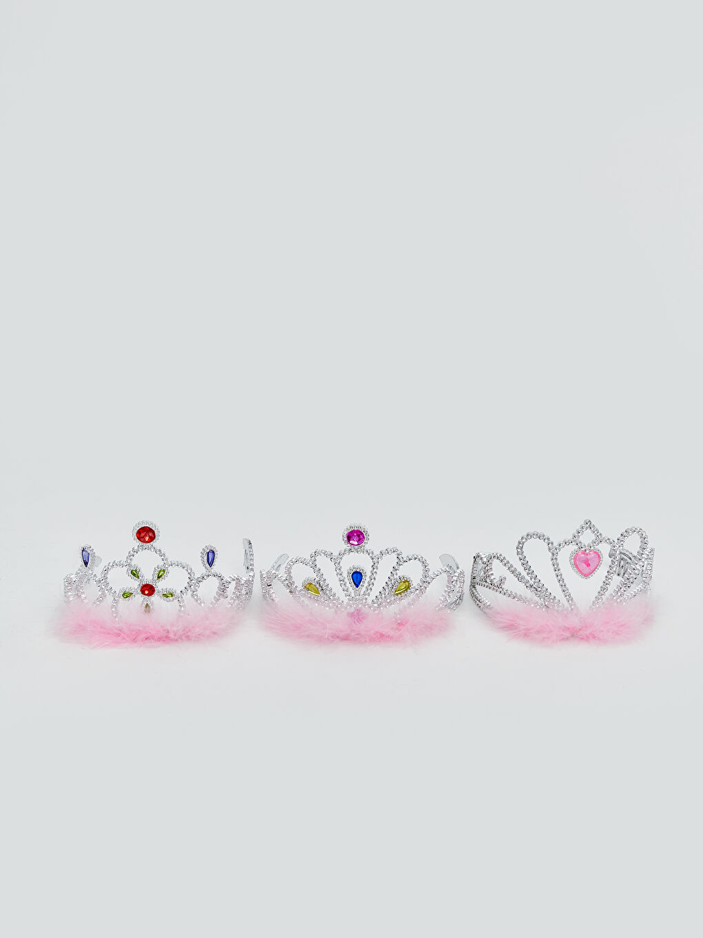 Karışık Pelüş Kürklü Kız Çocuk Taç-2