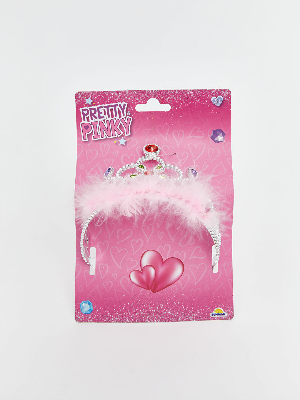 Karışık Pelüş Kürklü Kız Çocuk Taç-3