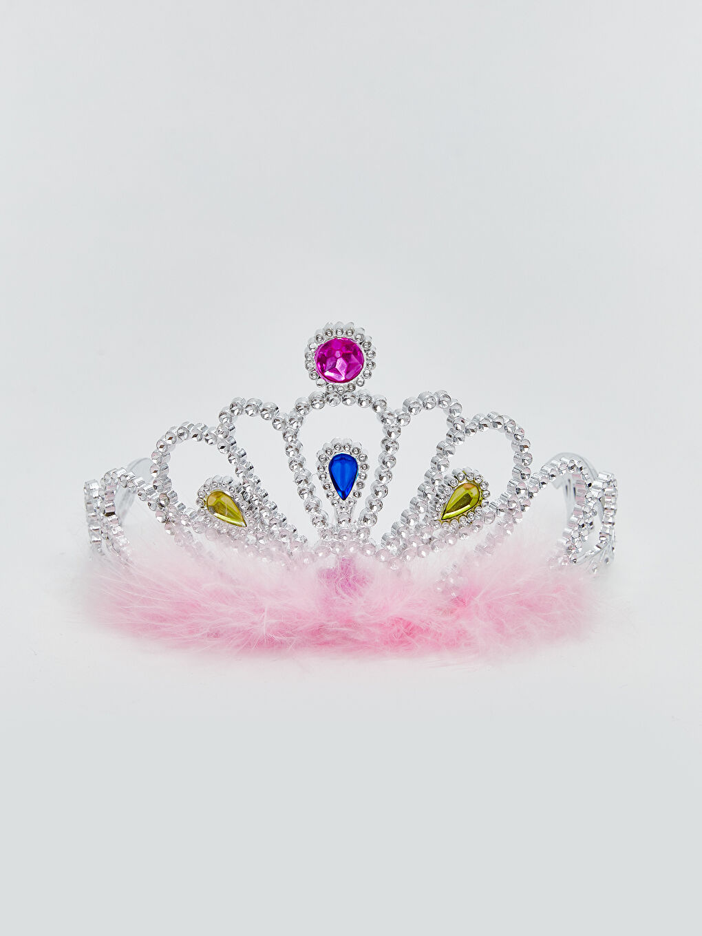 Karışık Pelüş Kürklü Kız Çocuk Taç-6