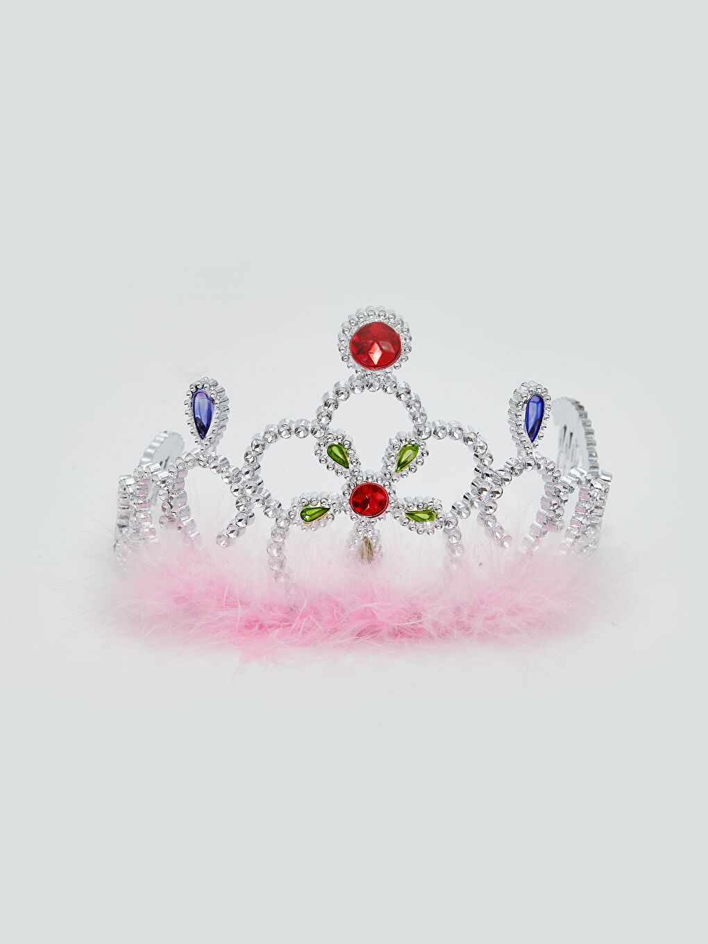 Karışık Pelüş Kürklü Kız Çocuk Taç-7