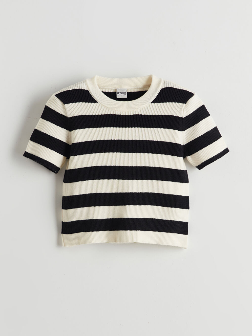 Crew Neck Short-Sleeve Girl'S Knitted Sweater -S5N591Z4-LEG
