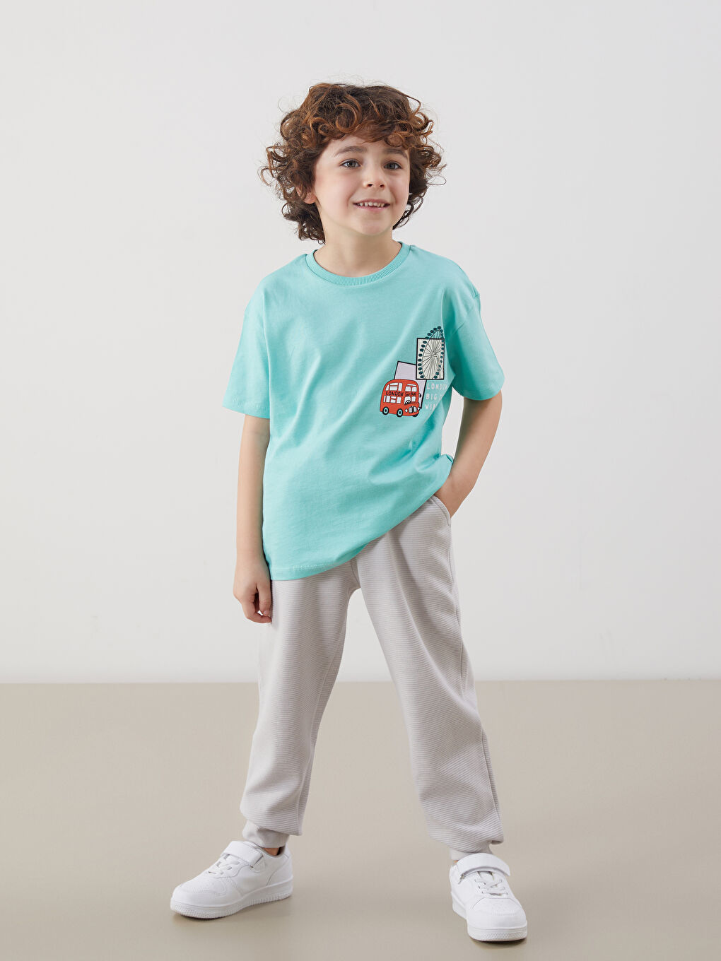 Elastic Waist Boy Jogger Tracksuit Bottom -S5N601Z1-G5K