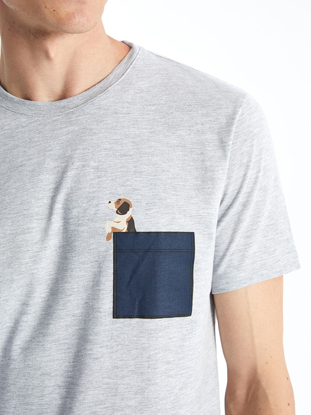 Gri Standart Kalıp Erkek Pijama Takımı-2