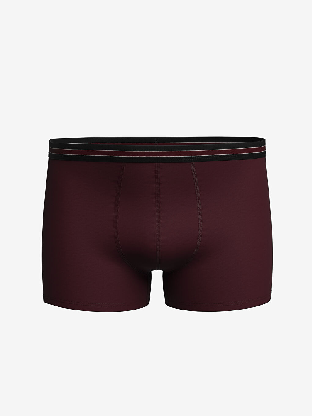 Bordo Standart Kalıp Pamuklu Esnek Erkek Boxer