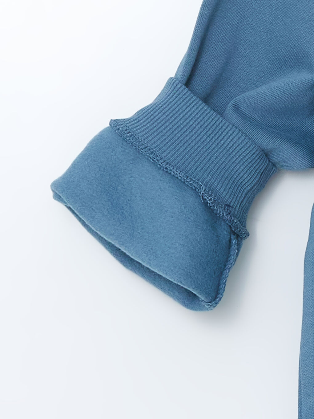 Petrol Kapüşonlu Erkek Çocuk Kalın Sweatshirt-1