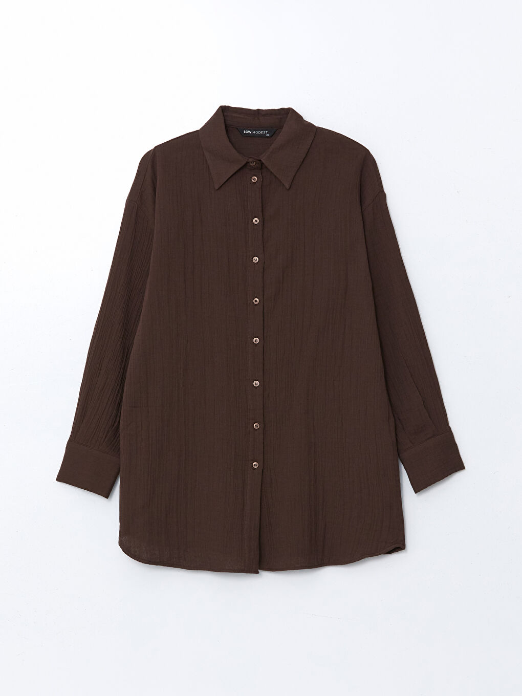 Turuncu Dokulu Oversize Kadın Gömlek Tunik-4