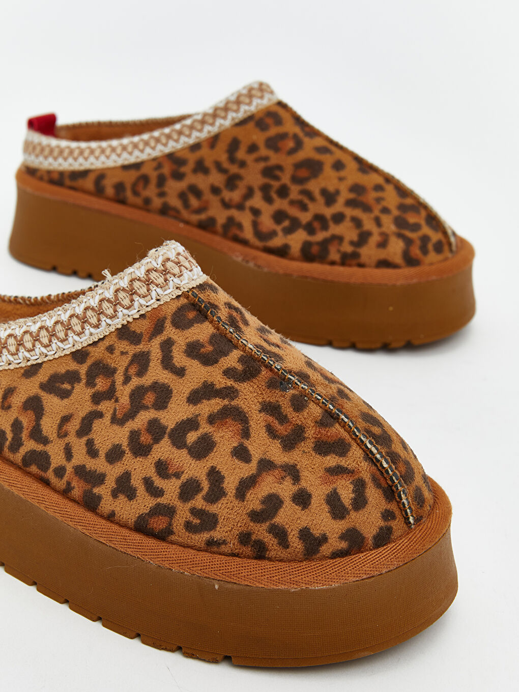 Karışık Leopar Desenli Kadın Terlik-2