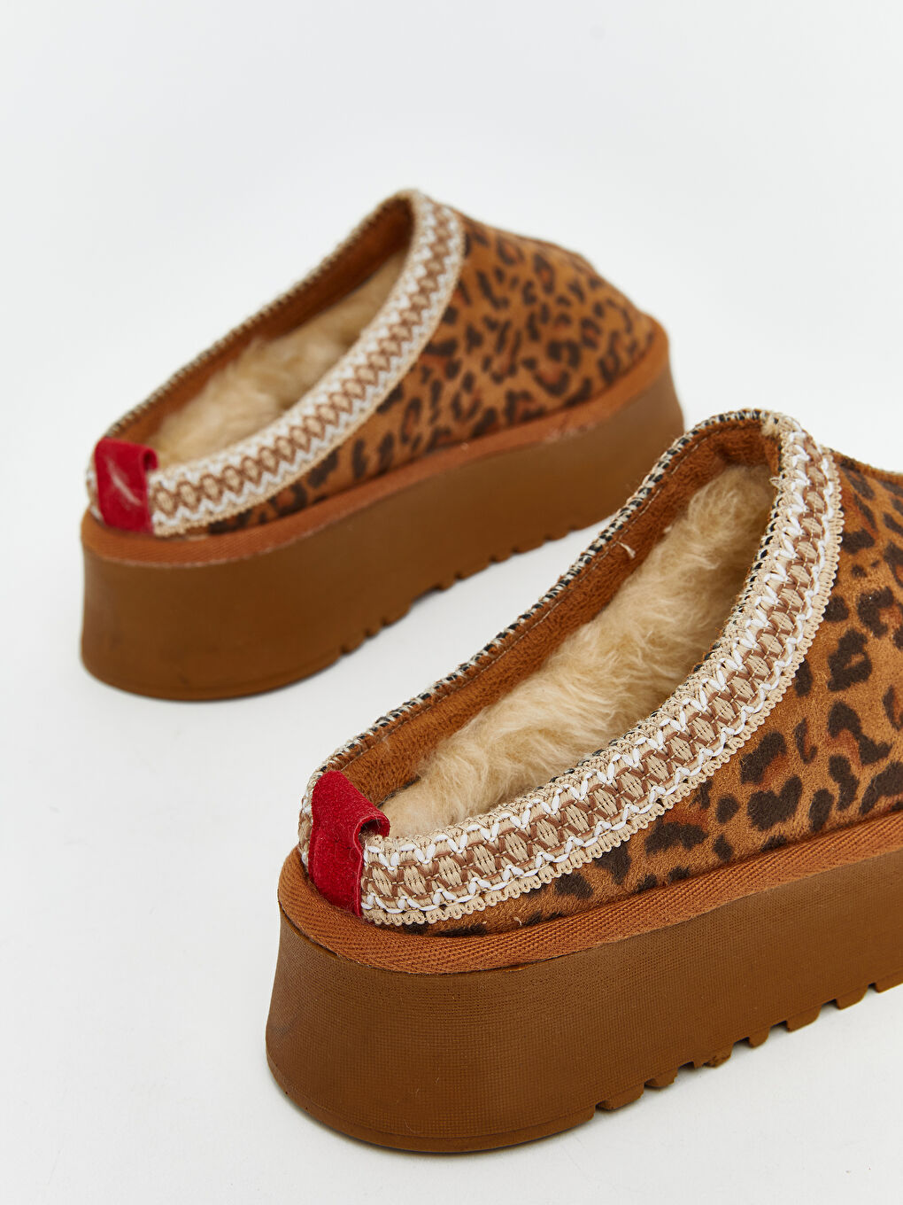 Karışık Leopar Desenli Kadın Terlik-4