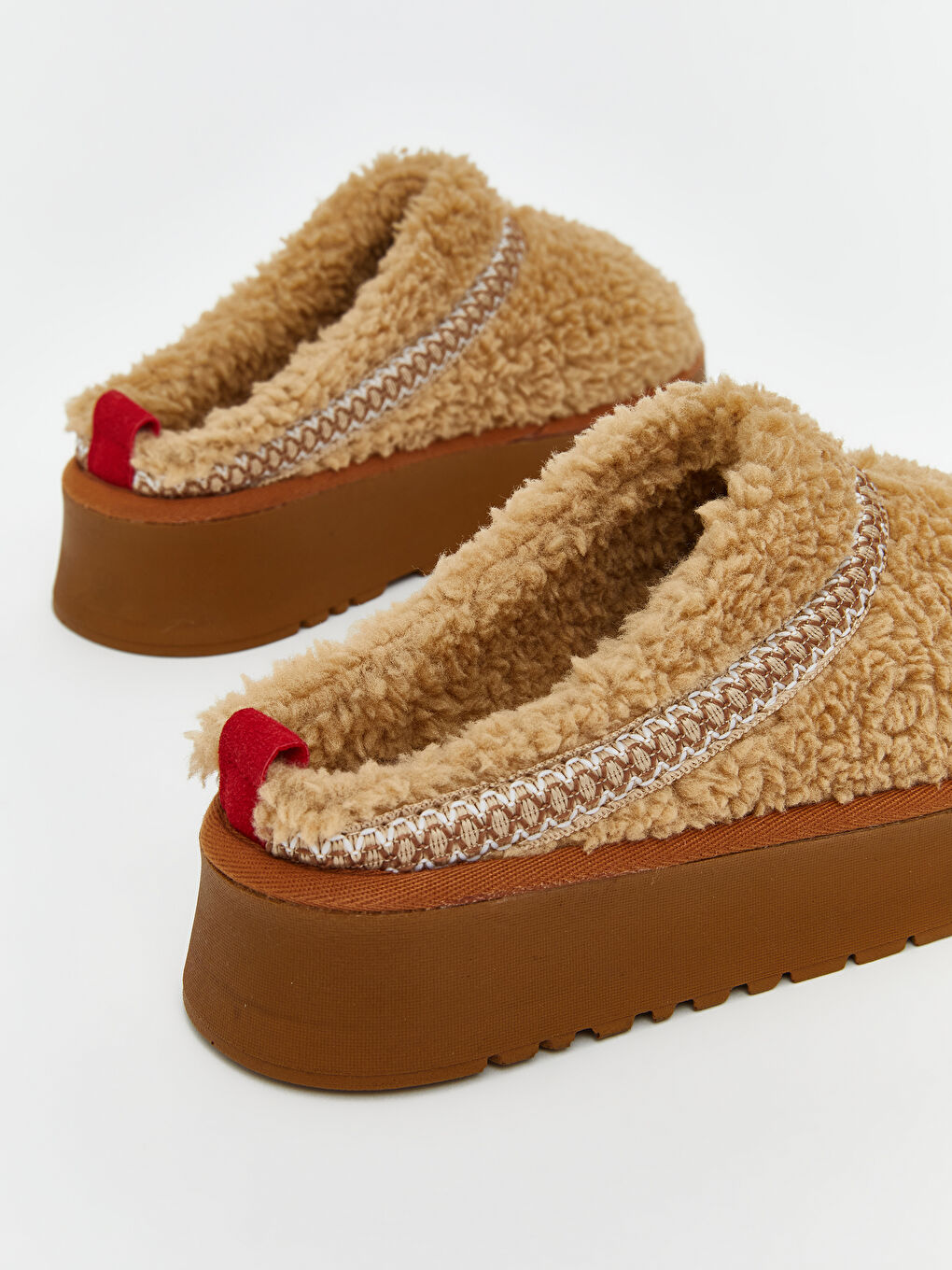 Kahverengi Kürklü Kadın Ev Terliği-4