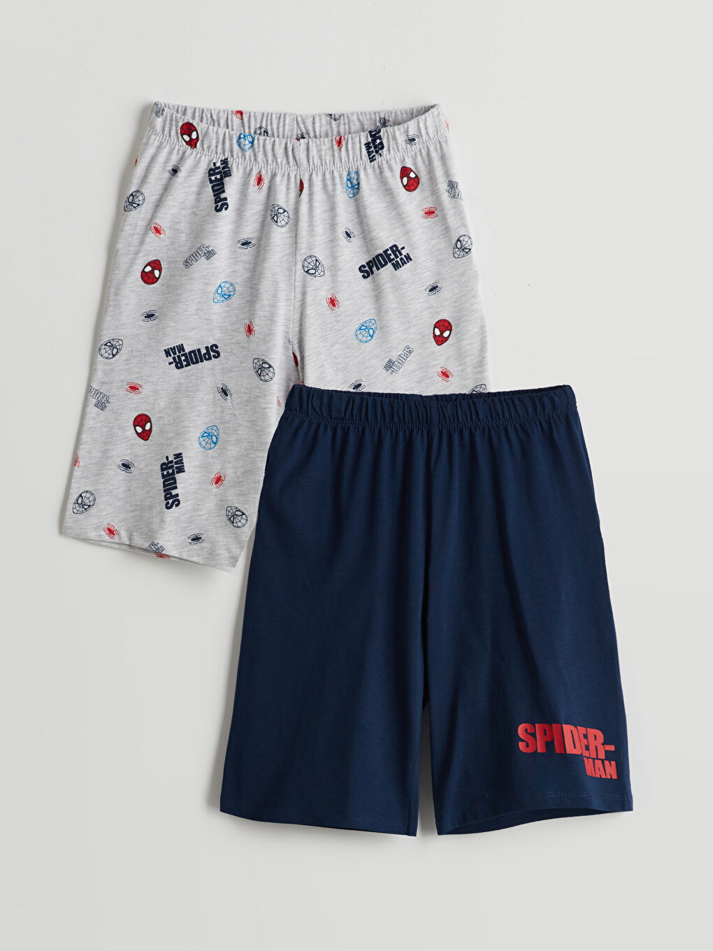 Elastic Waist Spider-Man Printed Boy'S Pajama Shorts 2-Pack -S5N704Z4-998