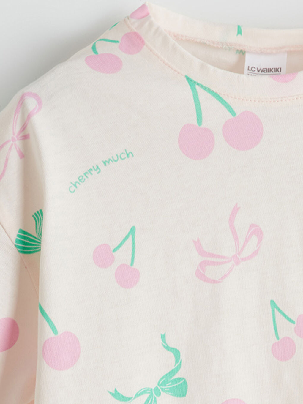 Crew Neck Girl's Shorts Pajama Set -S5N720Z4-LT6