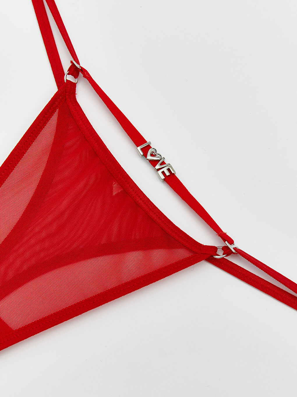 Kırmızı Düz Fantezi Tanga Külot-2