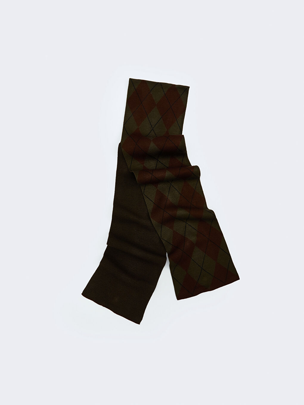 LCW ACCESSORIES Haki Ekose Desenli Erkek Atkı - 3