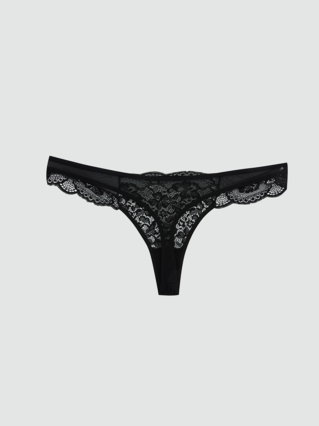 LCW DREAM Siyah Dantelli Tanga Külot - 1