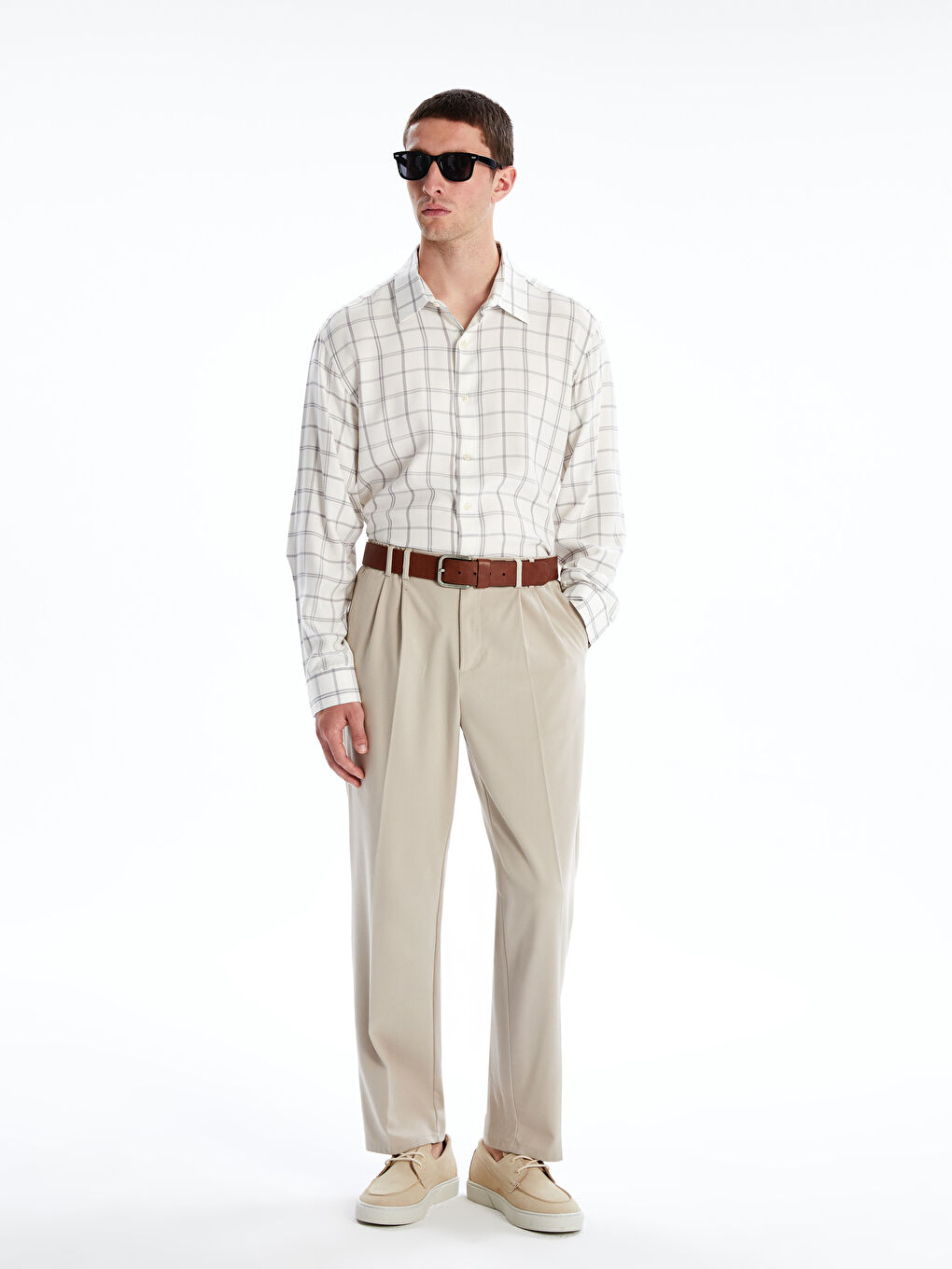 Comfortable Fit Long Sleeve Plaid Men's Shirt -S5N851Z8-LLX