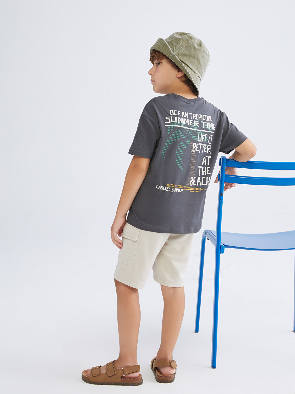LCW Kids Printed Boys' T-Shirt and Pocketed Shorts 2 Pack -S5N867Z1-HEF