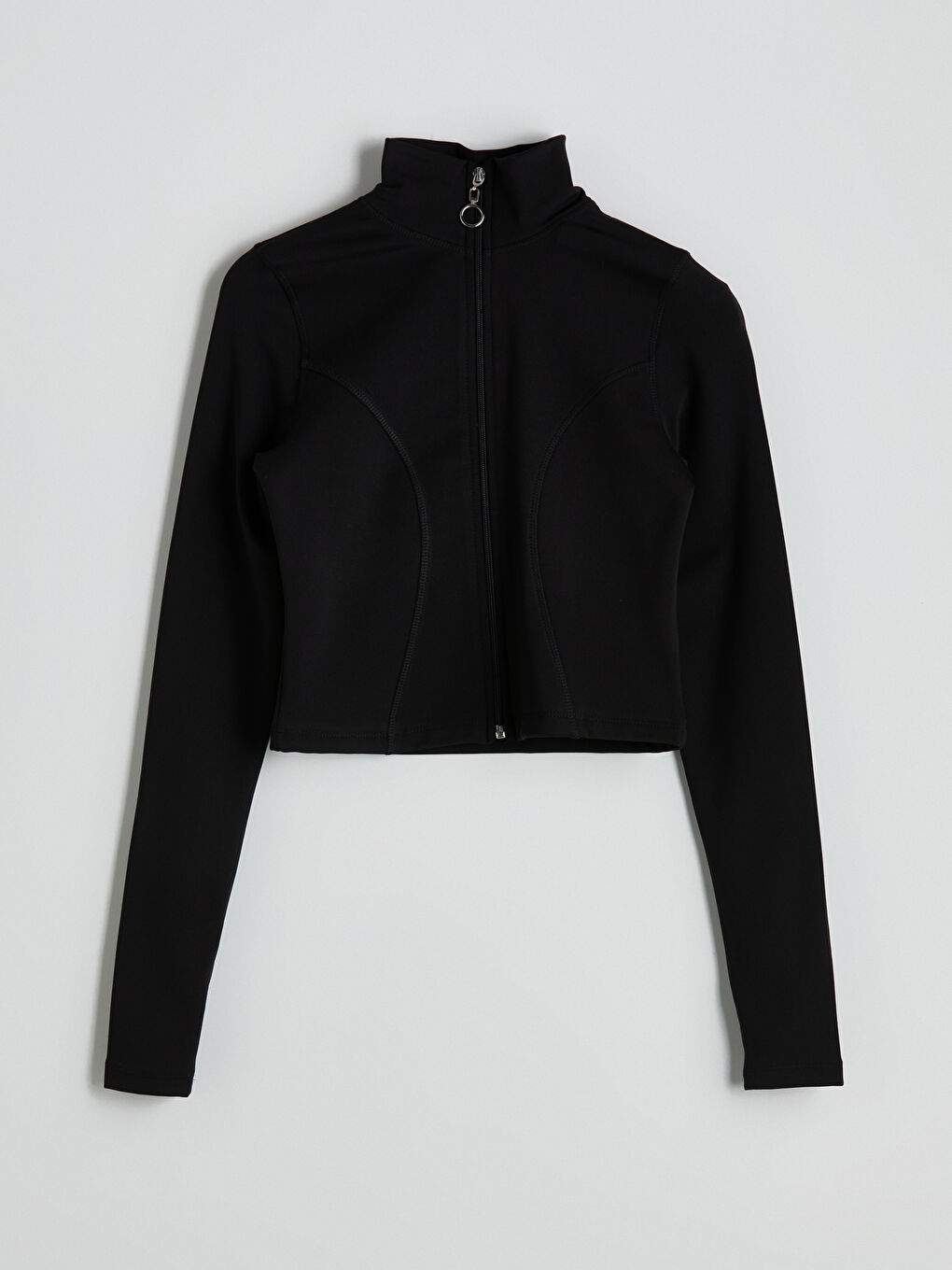 Funnel Neck Women's Zip-Up Sweatshirt -S5N887Z8-CVL