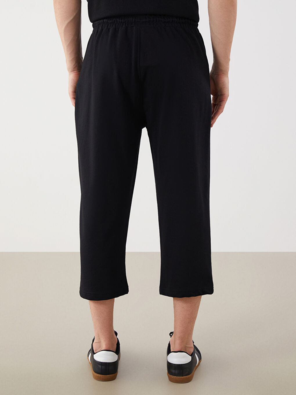 Siyah Standart Kalıp Erkek Şort-3