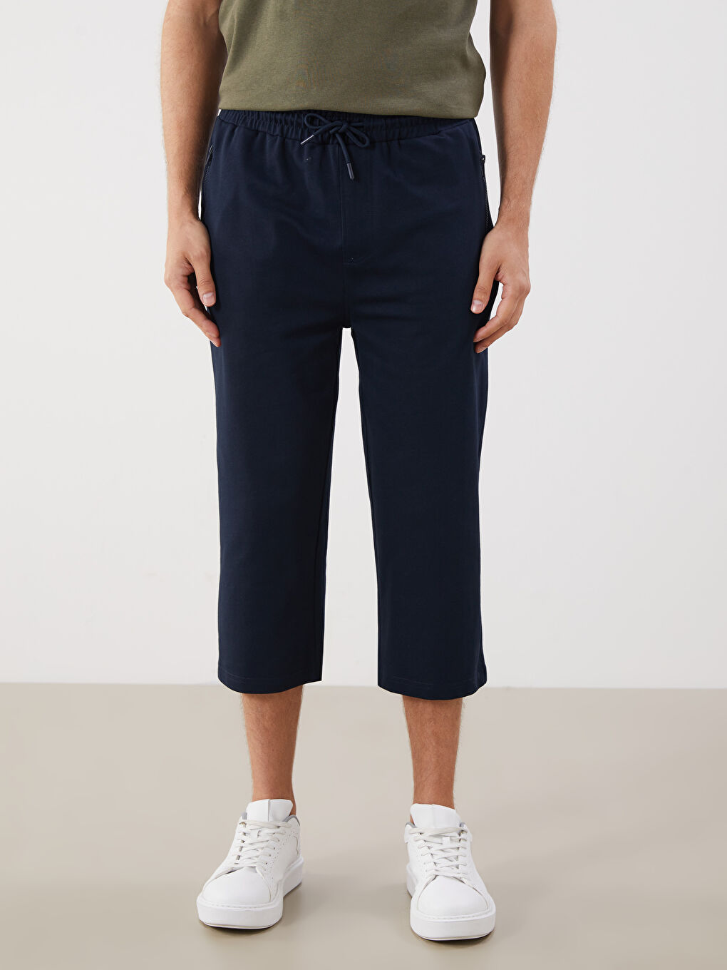 Lacivert Standart Kalıp Erkek Şort-1