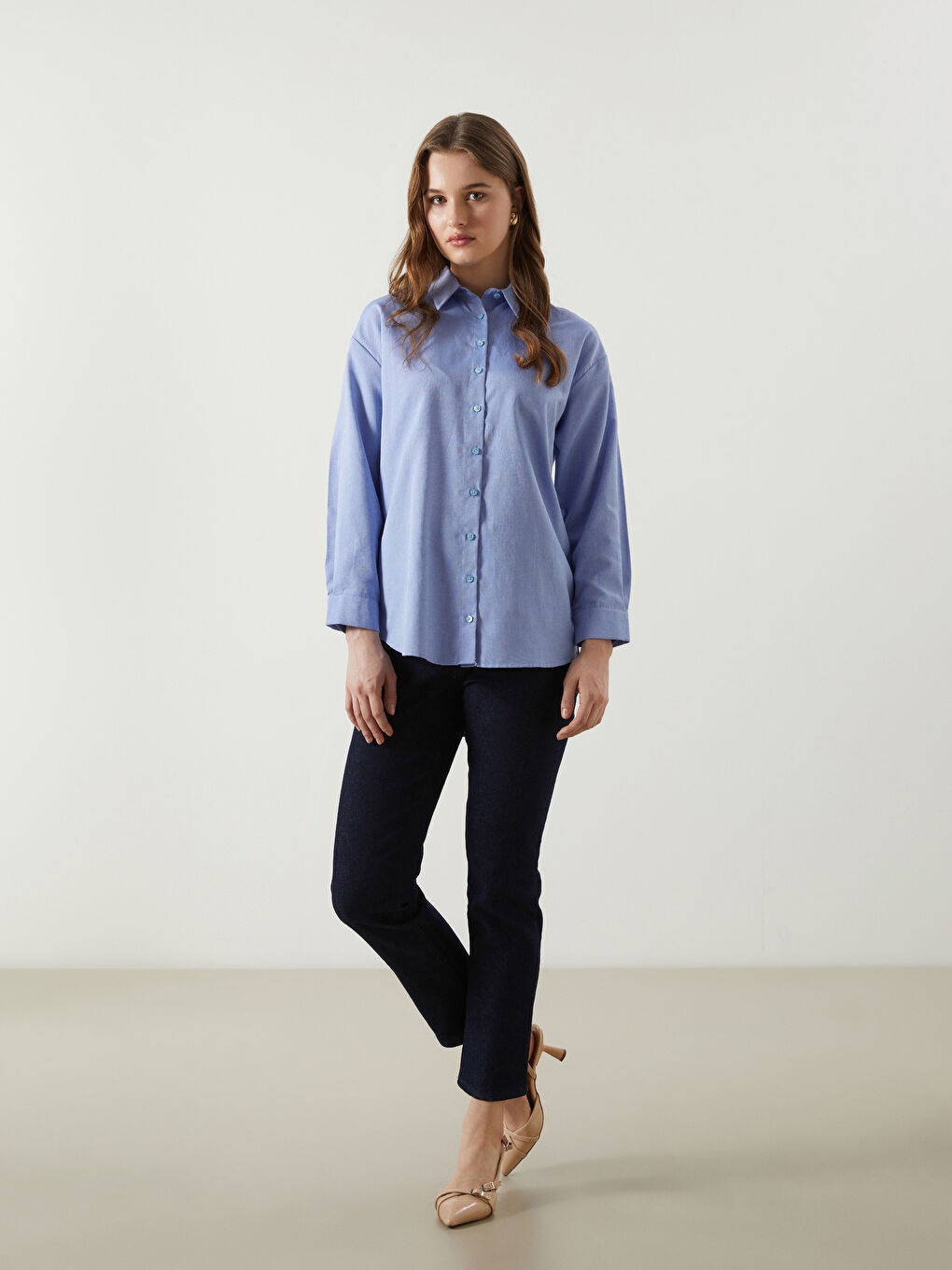 Straight Fit Women's Denim Trousers -S5N892Z8-YZA