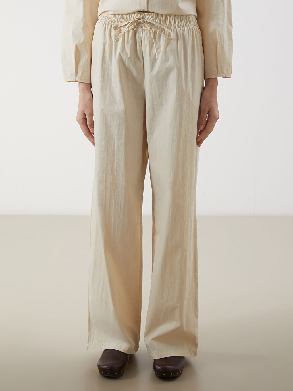 Elastic Waist Wide Leg Women's Trousers -S5N937Z8-FEJ