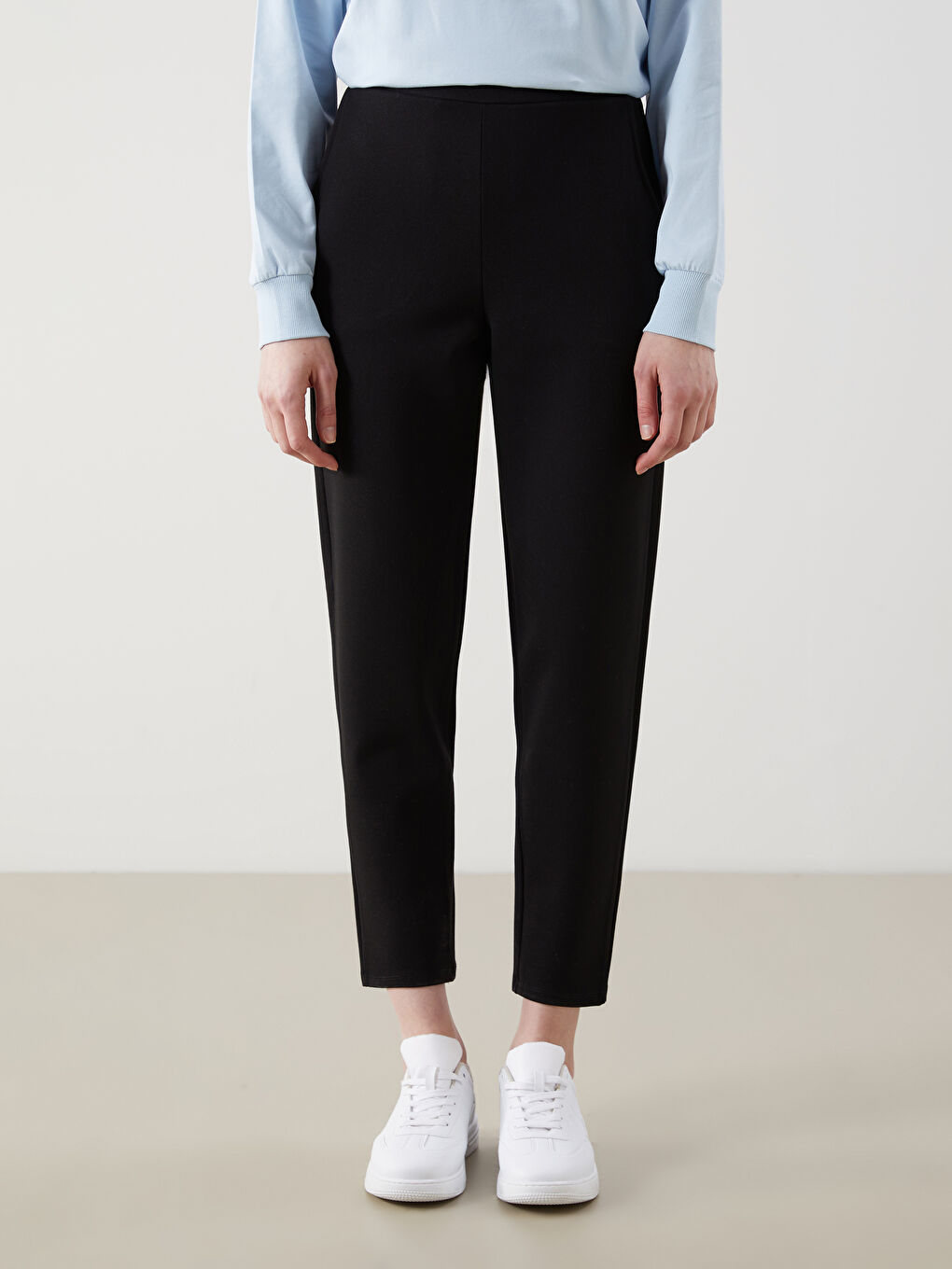 Carrot Cut Women Pants With Elastic Waist -S5N958Z8-CVL