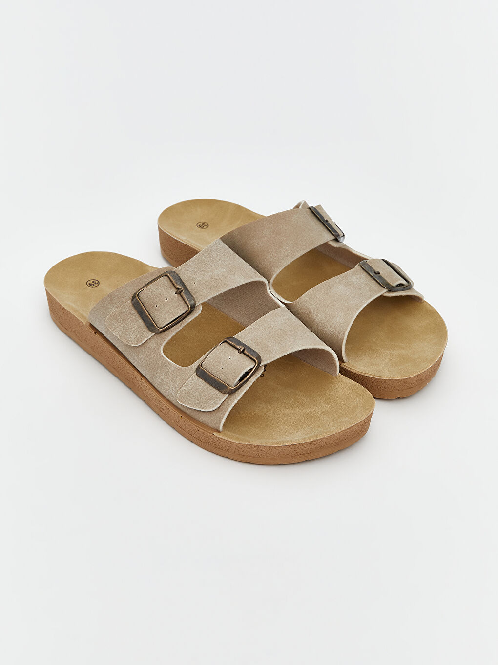 LCW STEPS Double Strap Buckle Women's Slider -W5EJ52Z8-YJZ