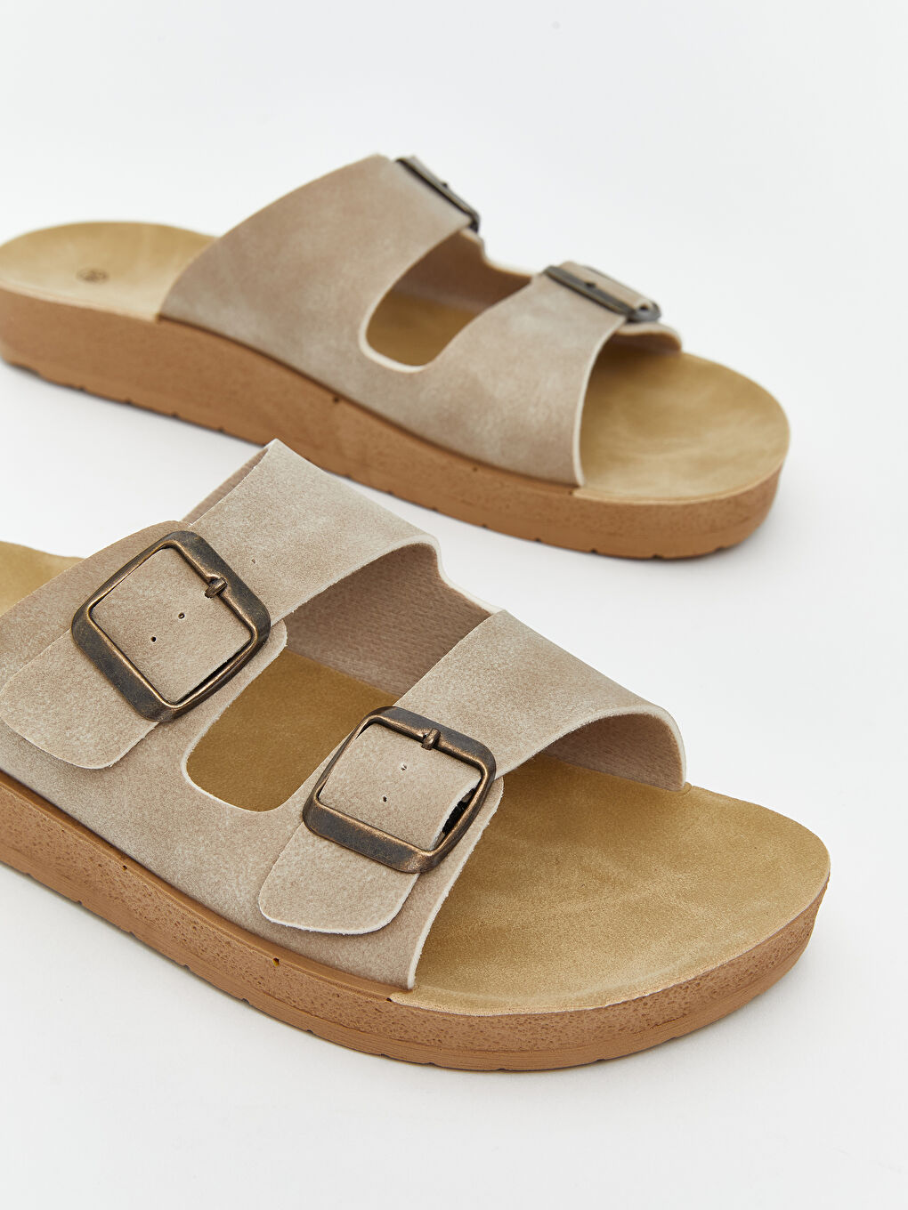 LCW STEPS Double Strap Buckle Women's Slider -W5EJ52Z8-YJZ