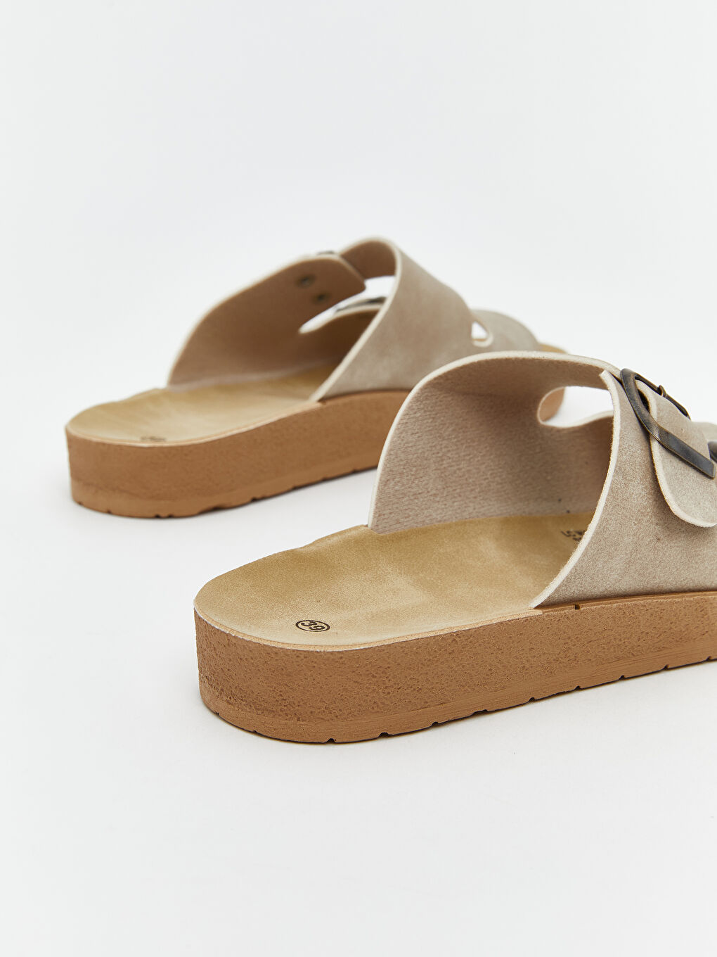 LCW STEPS Double Strap Buckle Women's Slider -W5EJ52Z8-YJZ
