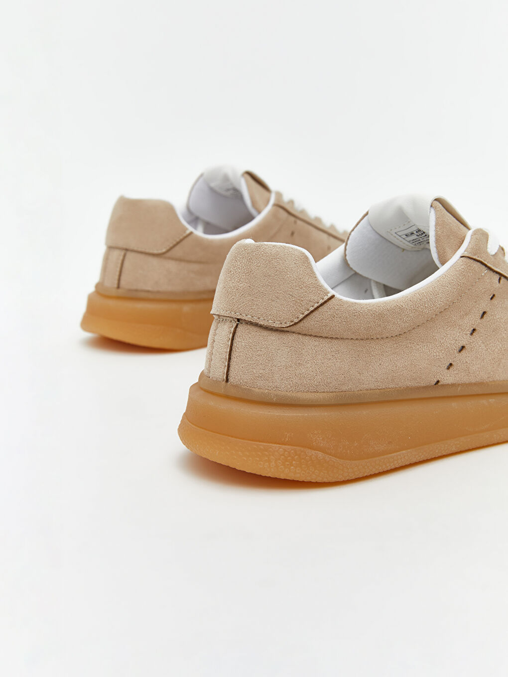 Bej Bağcıklı Kadın Spor Ayakkabı-4