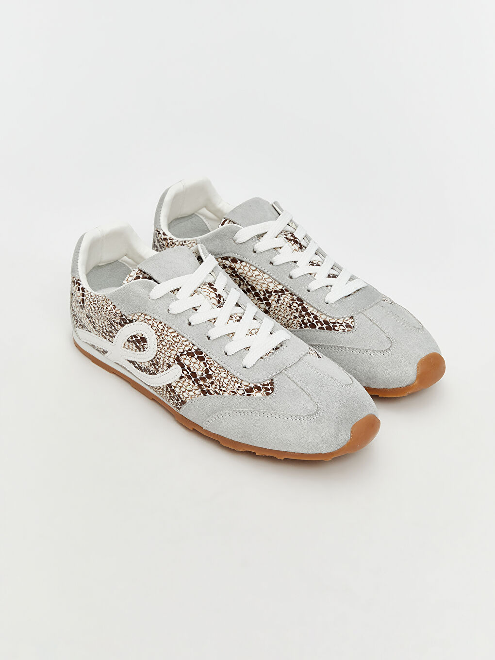 Gri Desenli Kadın Spor Ayakkabı