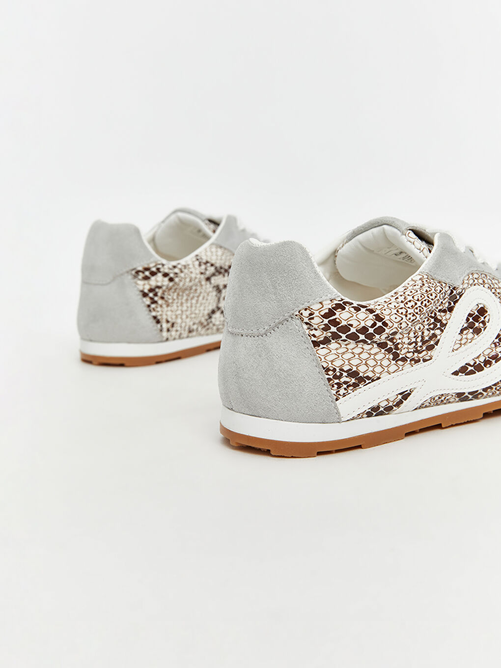 Gri Desenli Kadın Spor Ayakkabı-4