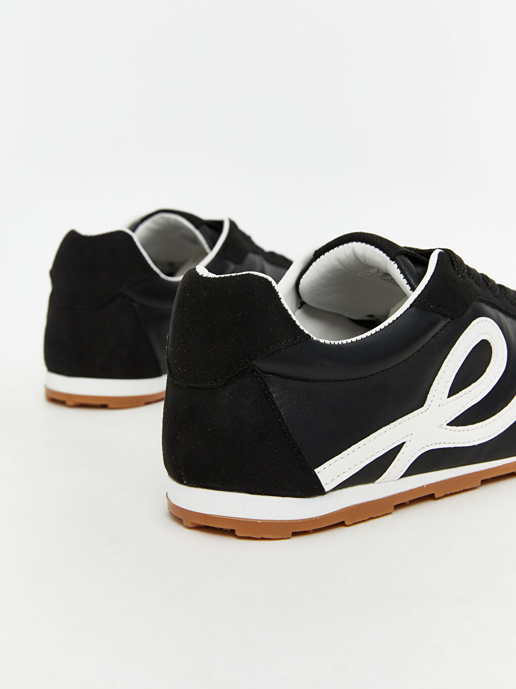 Siyah Desenli Kadın Spor Ayakkabı-4