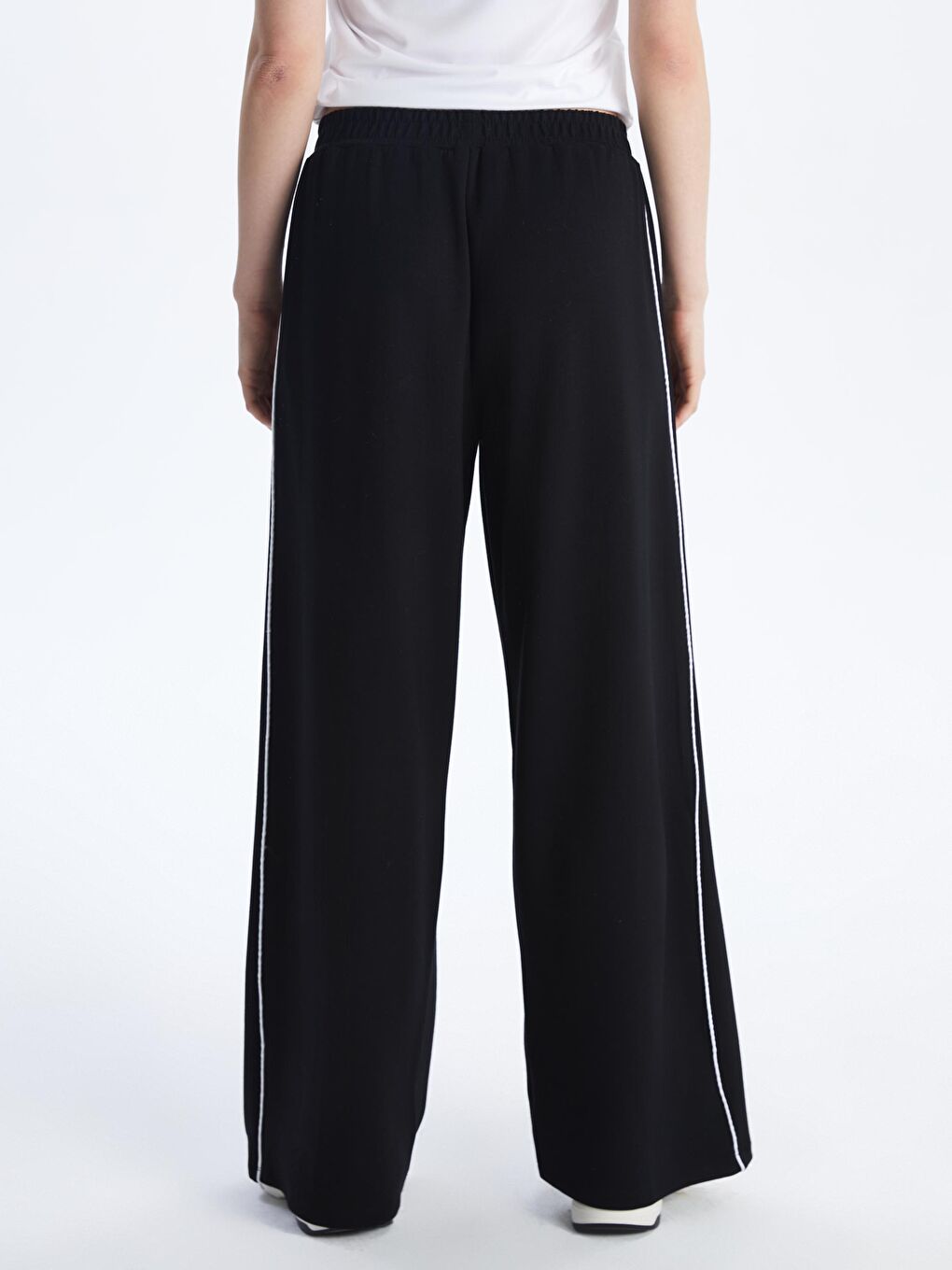 Siyah Beli Lastikli Modal Karışımlı Kadın Eşofman Altı-3