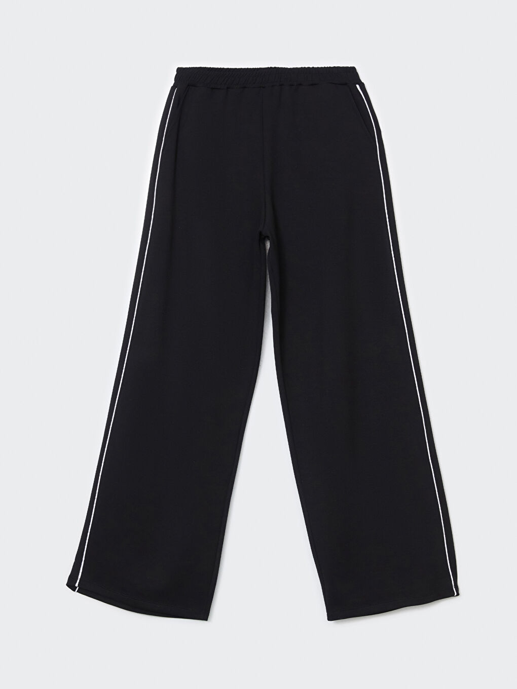 Siyah Beli Lastikli Modal Karışımlı Kadın Eşofman Altı-4