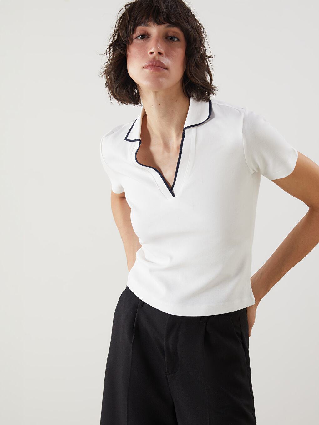 Polo Neck Women's T-Shirt -S5N991Z8-R9J