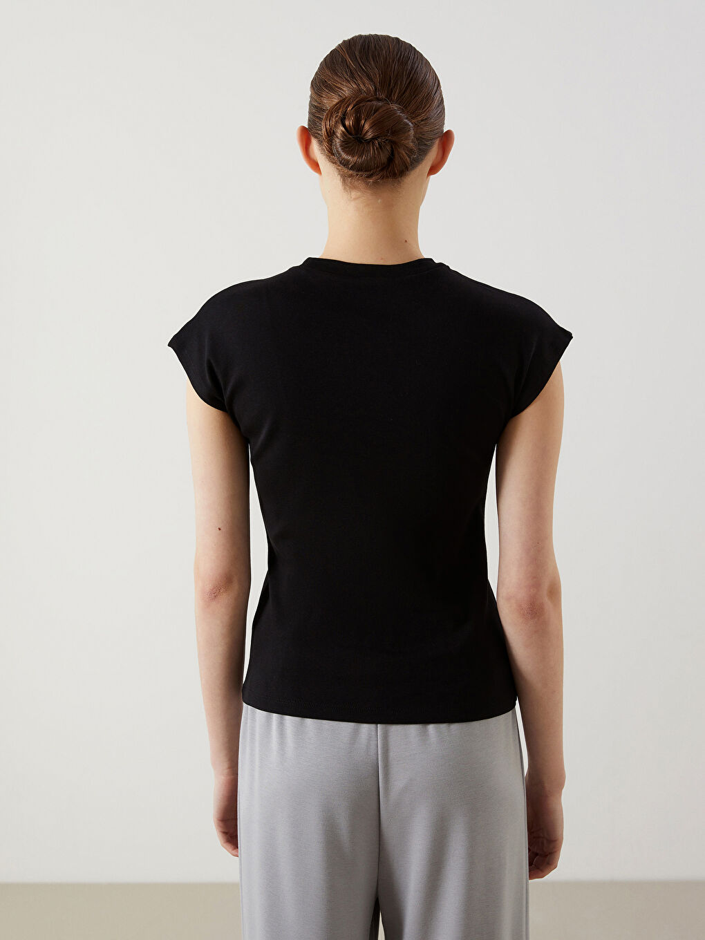 Crew Neck Women's Tunic -S5NA01Z8-CVL