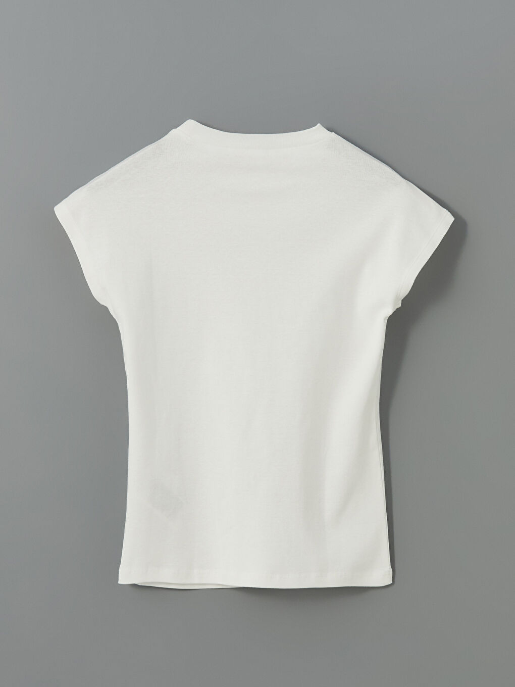 Beyaz Bisiklet Yaka Kadın Tunik-5