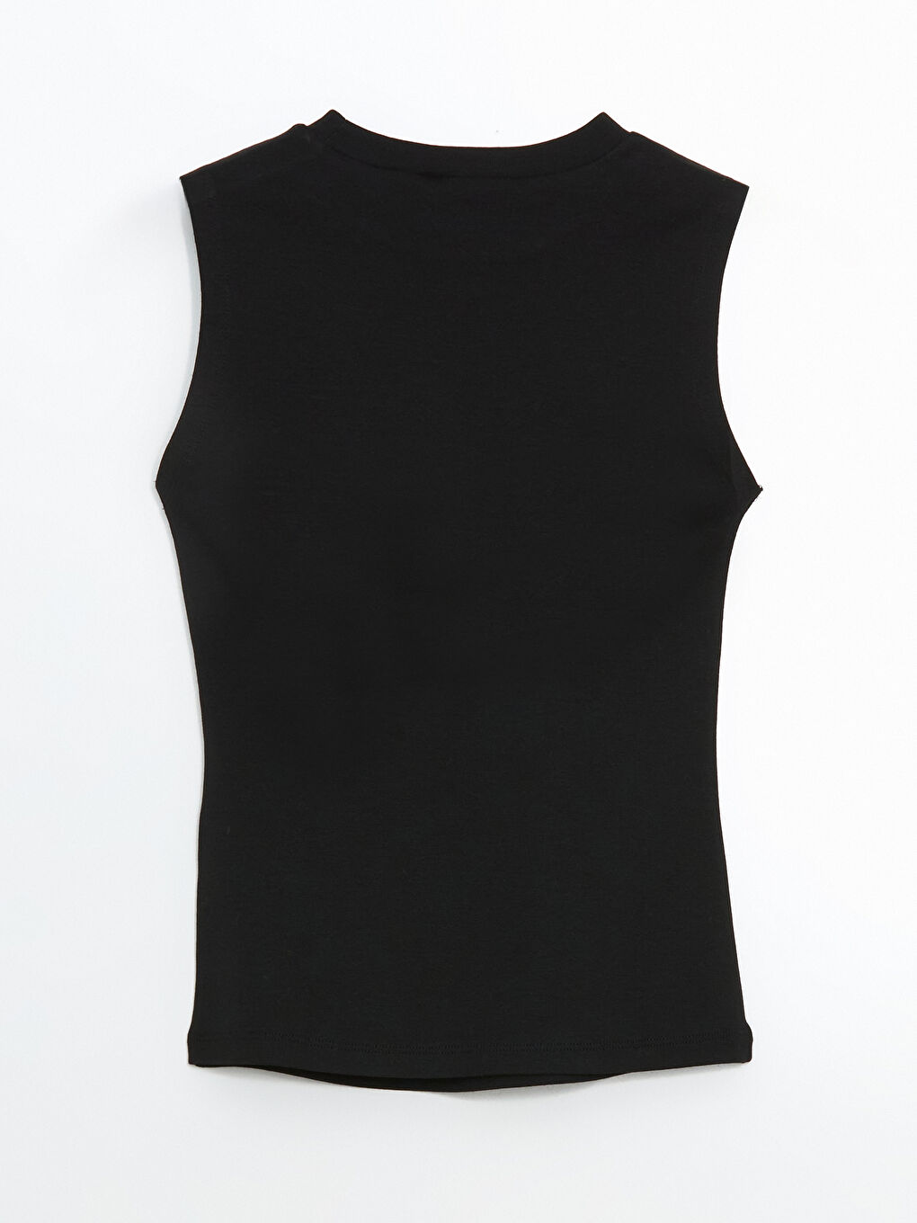 Siyah Bisiklet Yaka Kadın Atlet-5